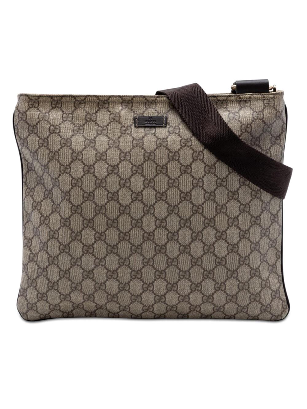 Gucci Zip Top Messenger Bag Gg Coated #287470G73B